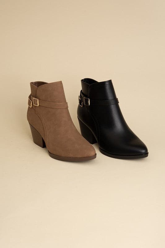 Nadine Ankle Buckle Boots.