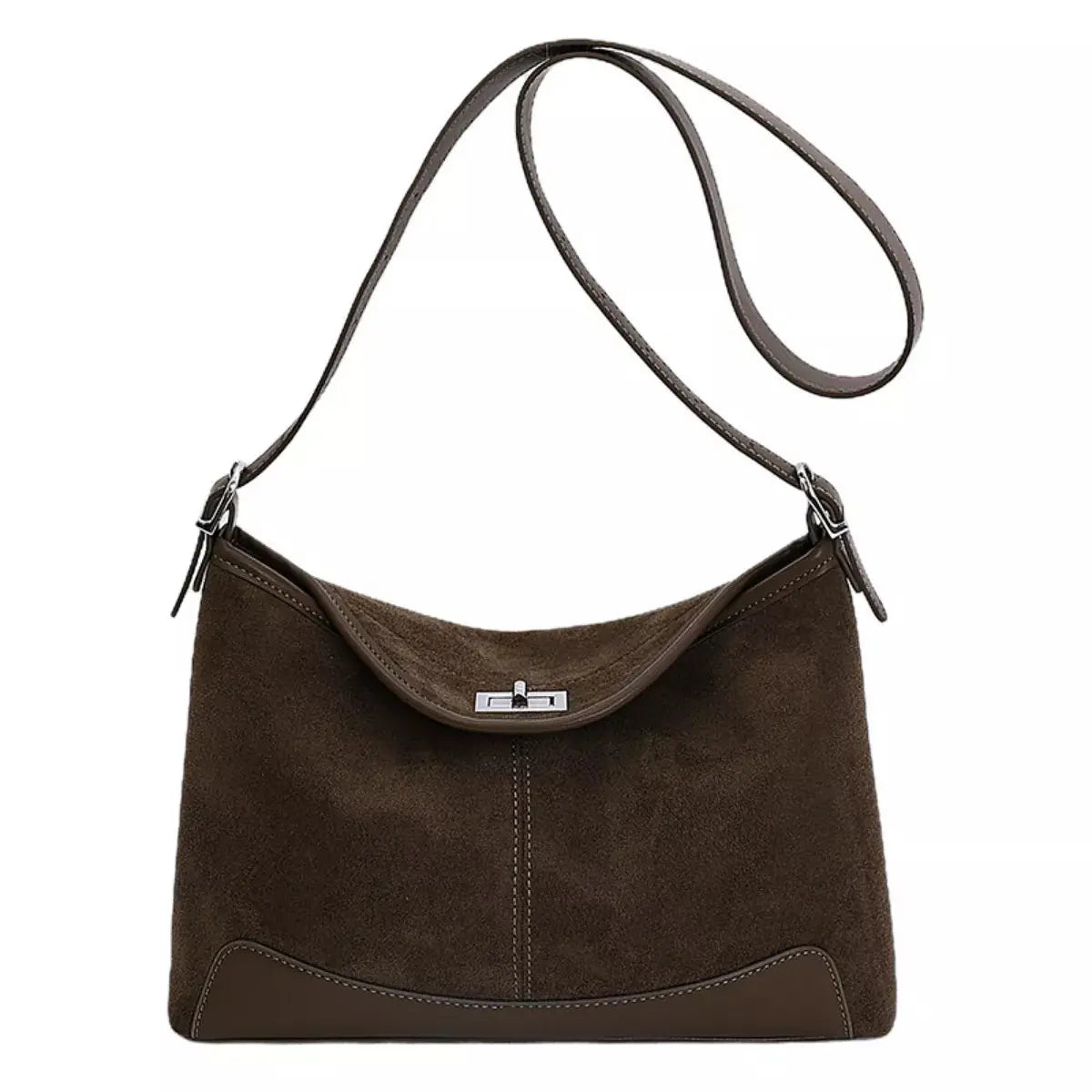 Suede Crossbody Bag with Adjustable Strap Simply Love