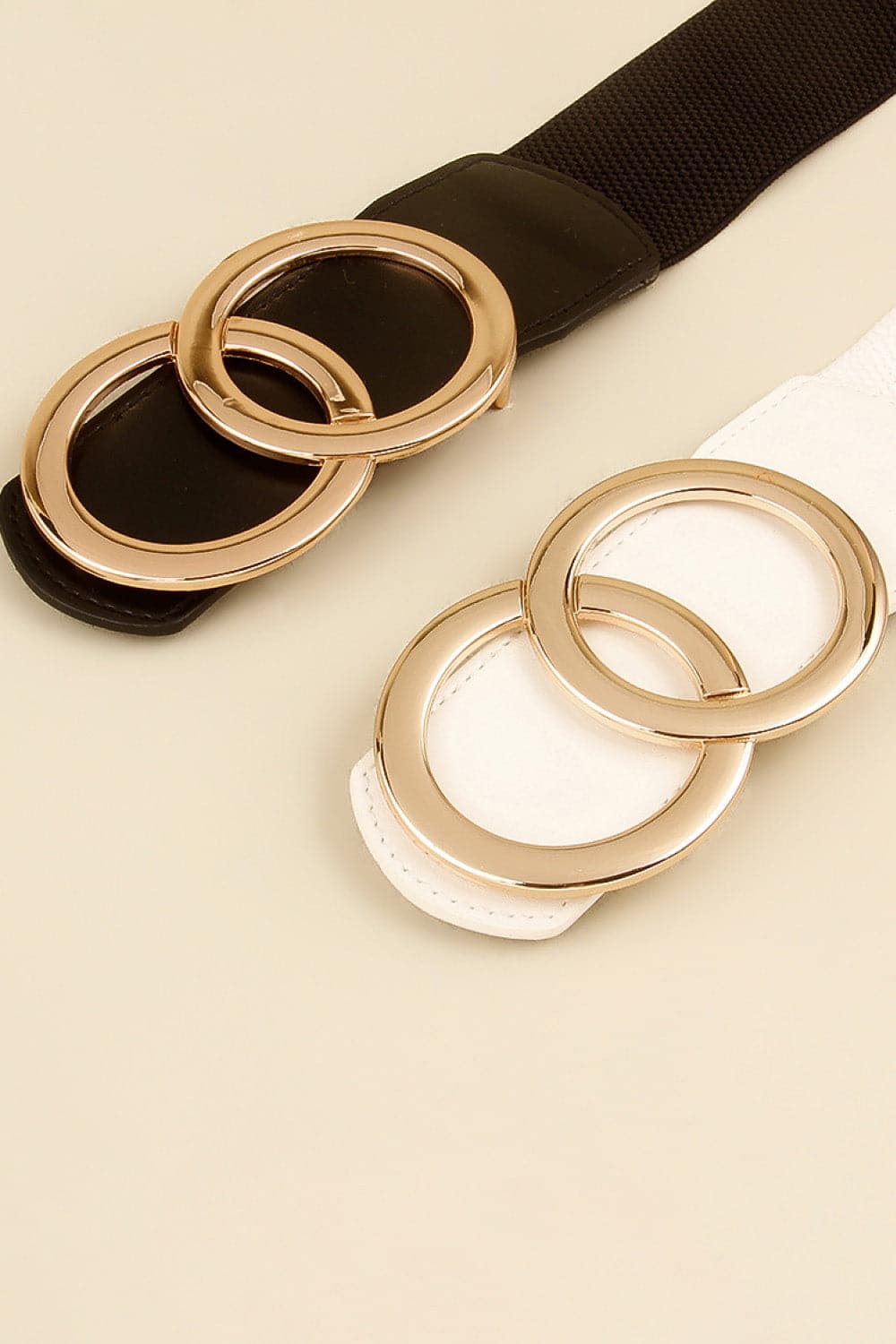 Zinc Alloy Buckle Elastic PU Belt.