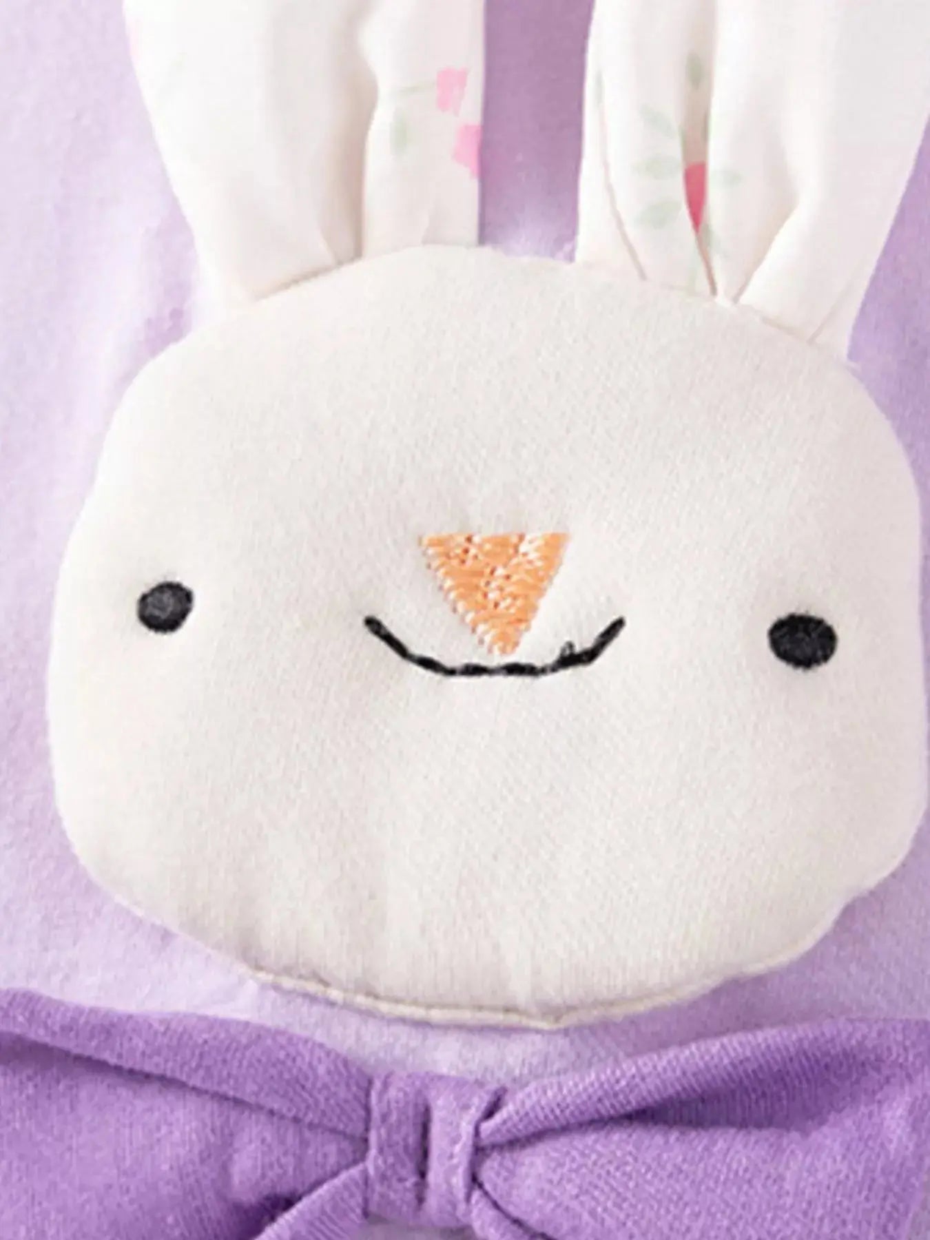 Children's Cute Bunny Applique Ruffle Trim Set Simply Love