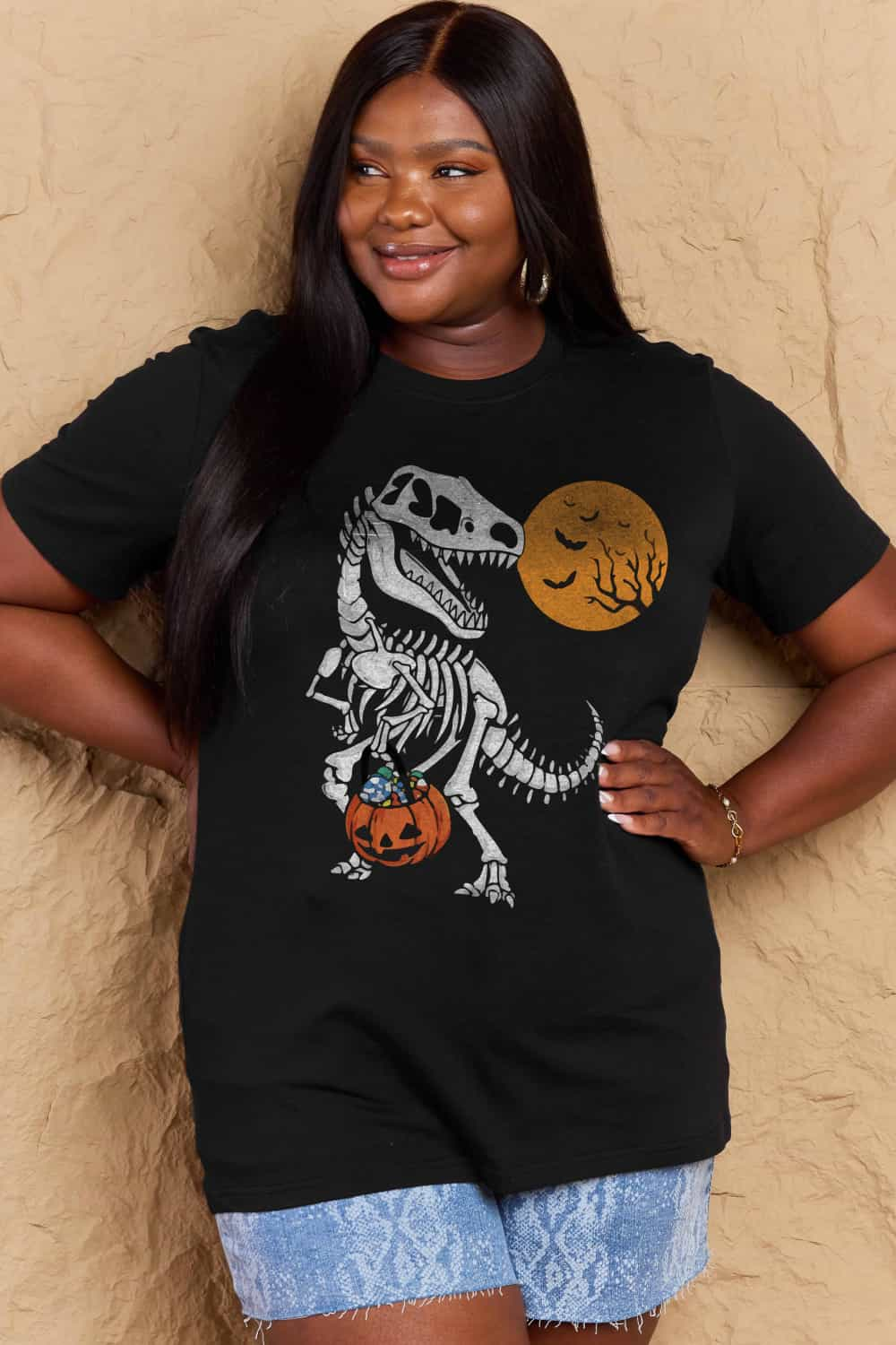 Dinosaur skeleton cotton tee