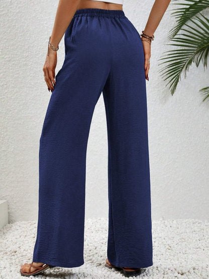 Wide Leg Drawstring Pants.