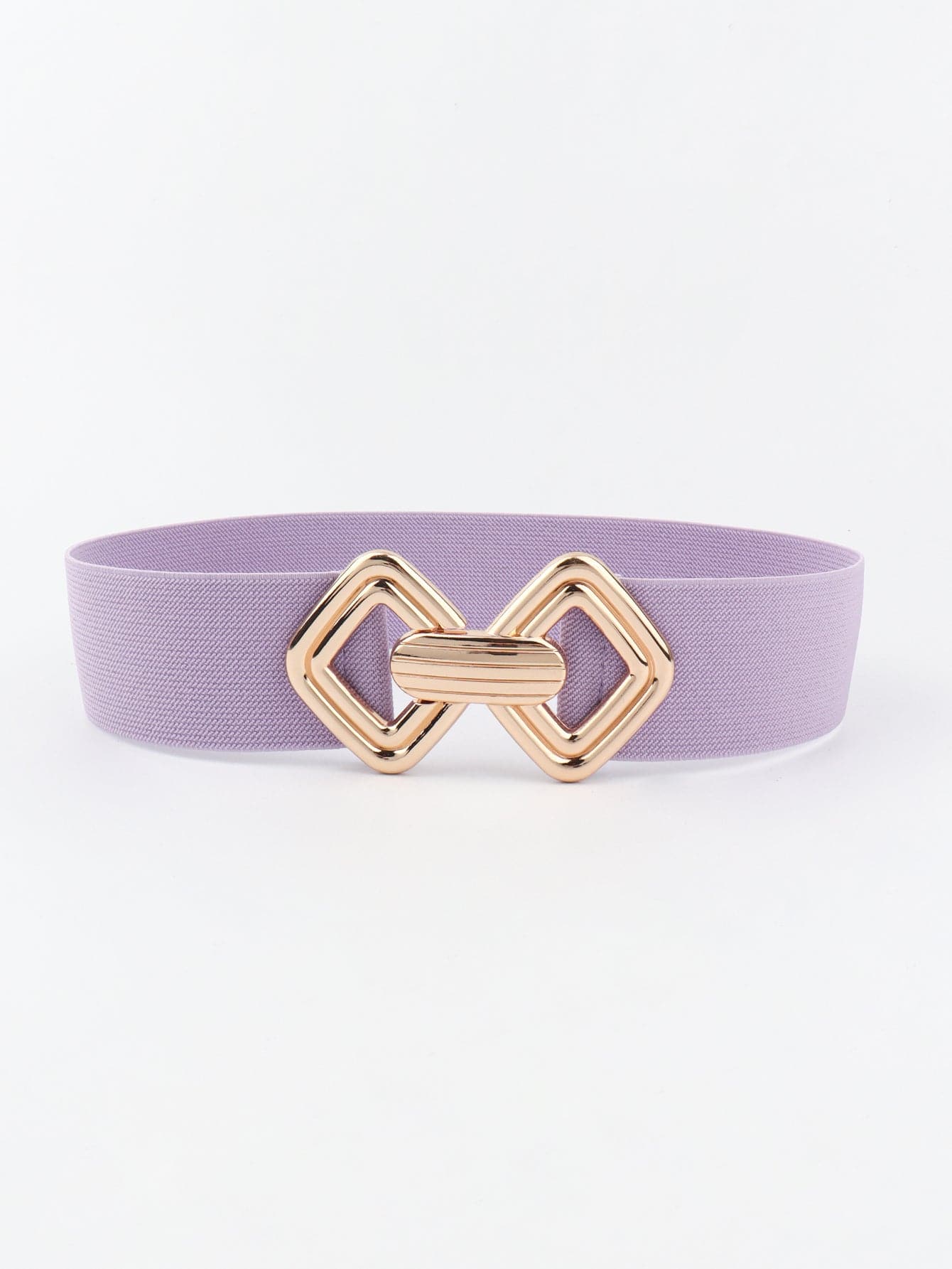 Geometric Buckle Elastic Wide Belt.