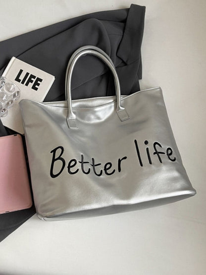 Chic and Spacious PU Leather Tote Bag