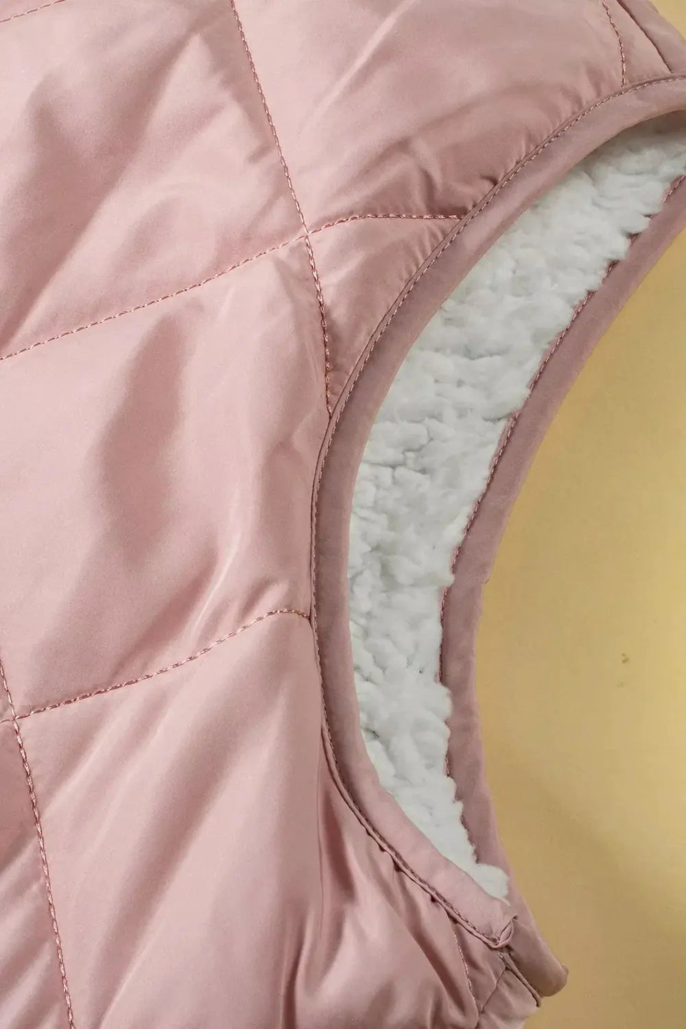 Quilted Sherpa-Lined Vest Coat Simply Love