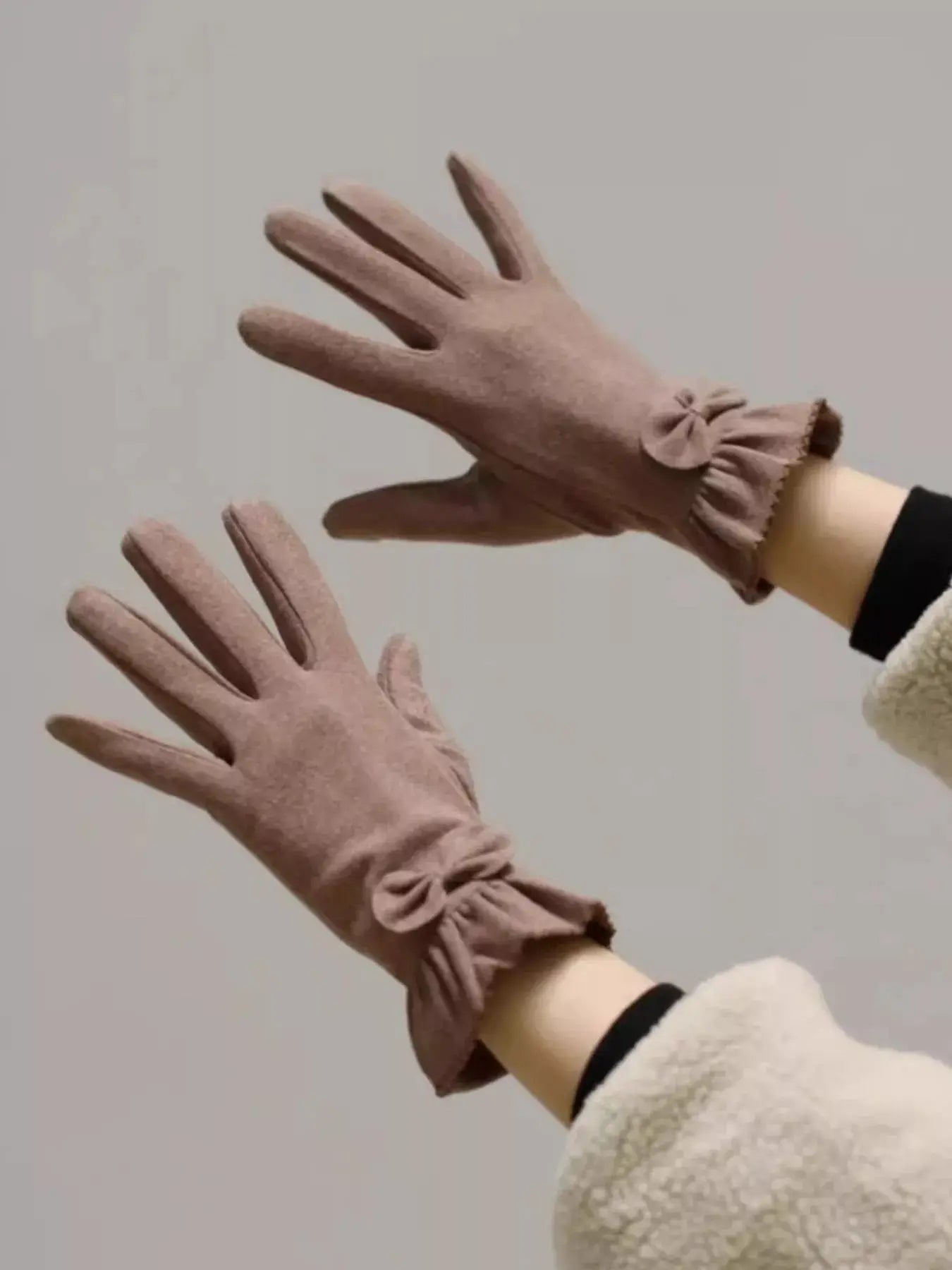 Ruffled Cuff Bow Gloves Simply Love