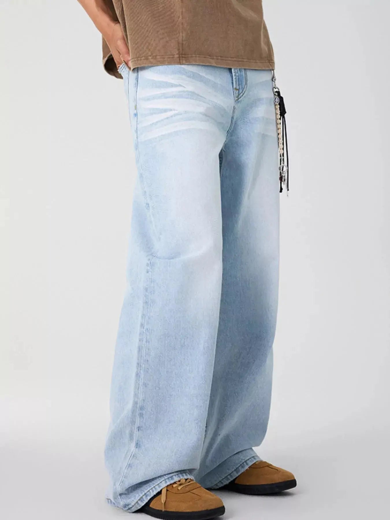 Men's Wash Wide Leg Jeans Simply Love
