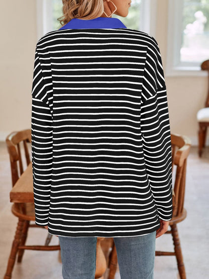 Chic striped long sleeve tee