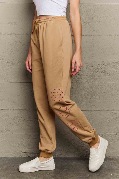 Simply Love Full Size Emoji Graphic Sweatpants.