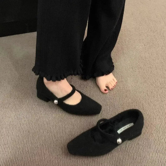 Elegant Block Heel Mary Jane Loafers Simply Love