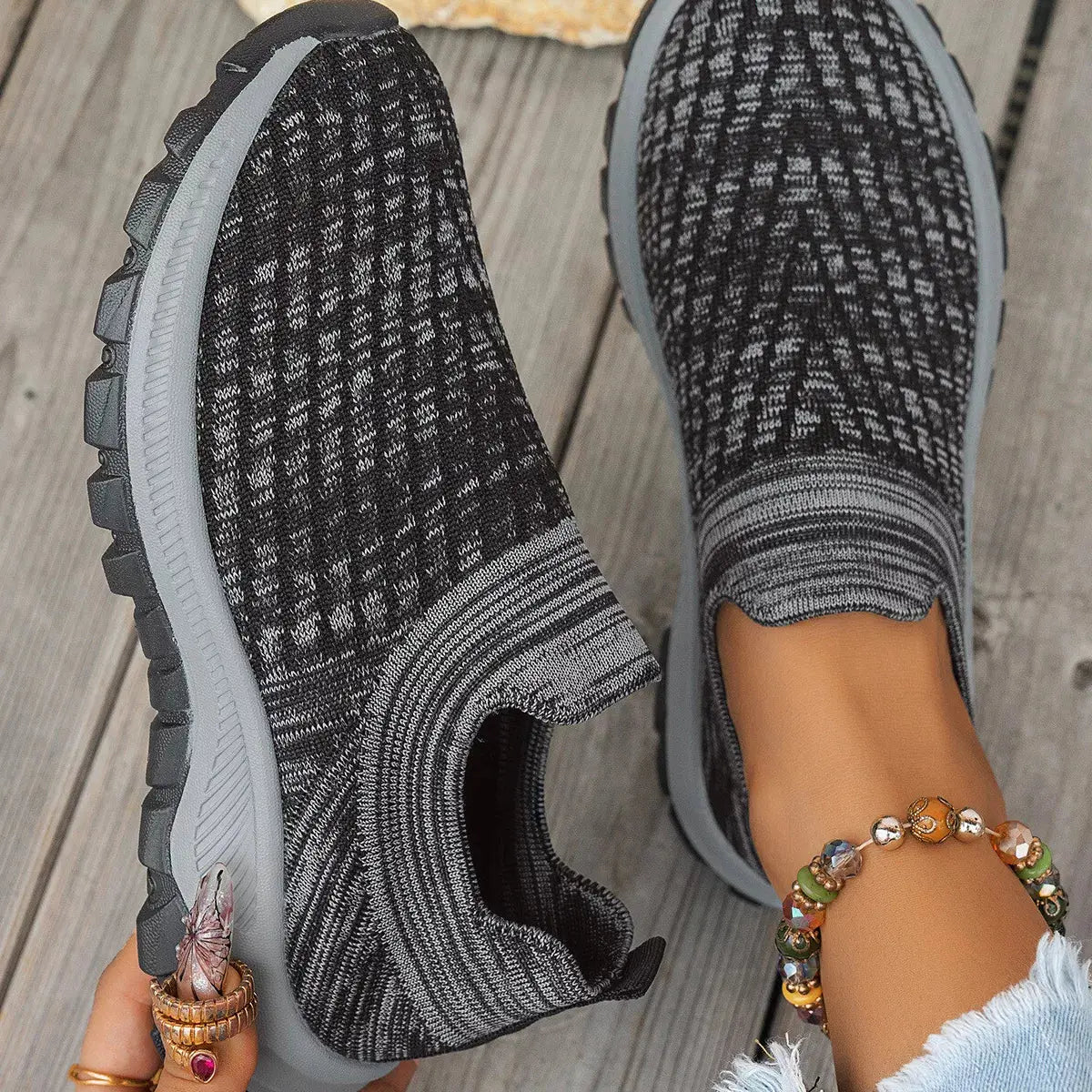 Round Toe Mesh Slip-Ons Simply Love