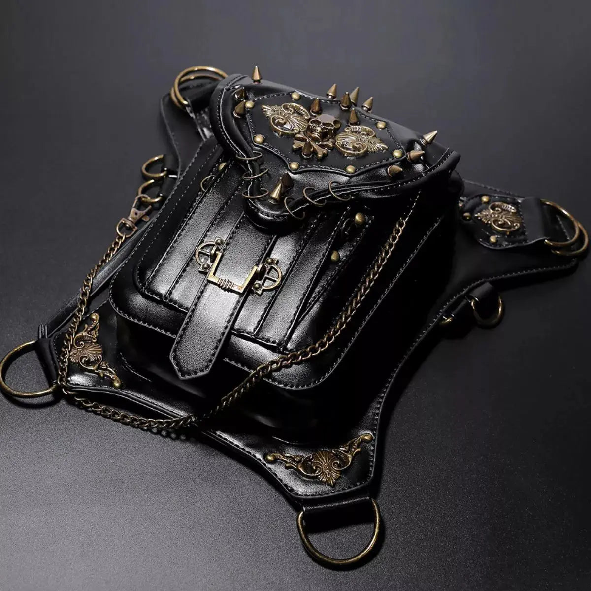 Steampunk Skull Decor Crossbody Bag Simply Love