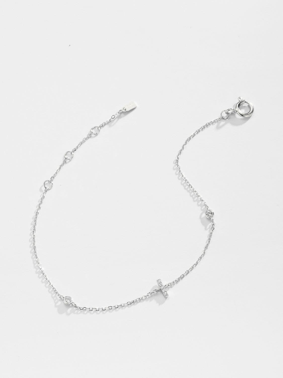 G To K Zircon 925 Sterling Silver Bracelet.