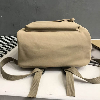 Large cotton zip backpack - stylish everyday bag