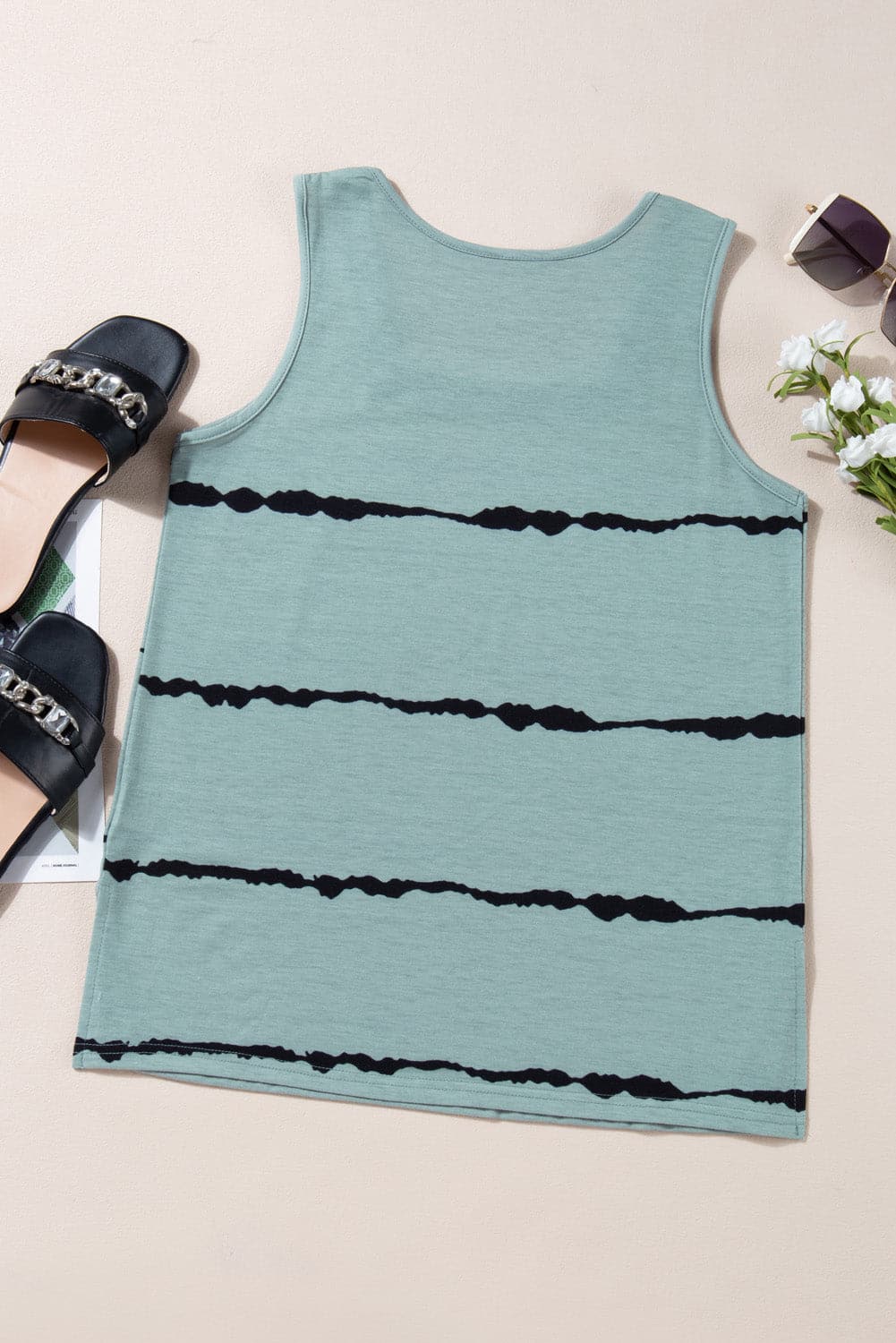 Striped Square Neck Tank.