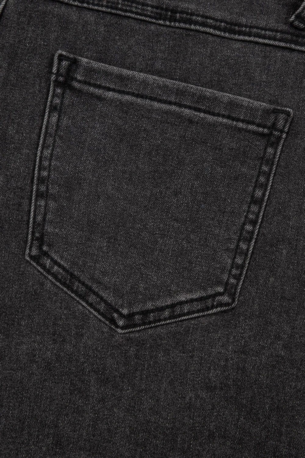 Simply Love: Raw Hem High-Waist Denim Shorts Simply Love