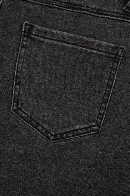 Simply Love: Raw Hem High-Waist Denim Shorts