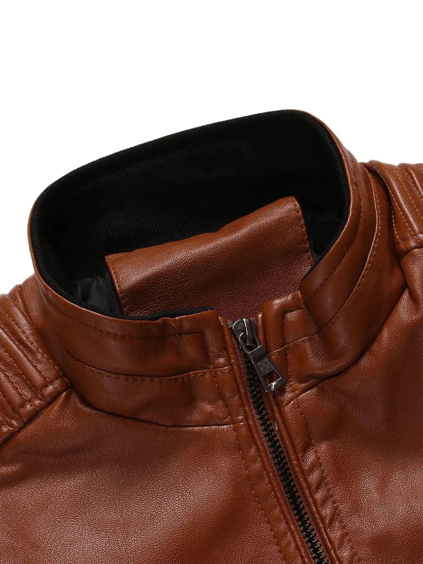 Men's Plus Size Zip Up Leather Moto Jacket Simply Love