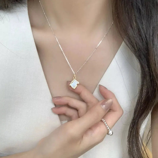 925 Sterling Silver Geometric Necklace Simply Love