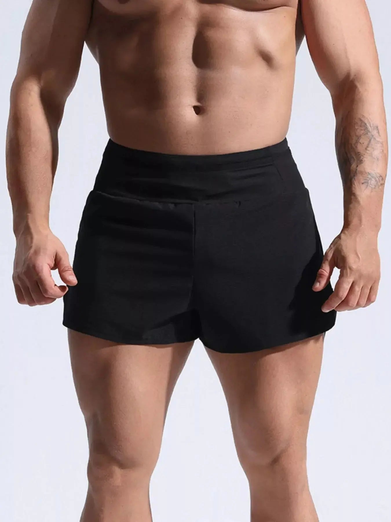 Men's Full Size Contrast Active Shorts Plus Size Simply Love
