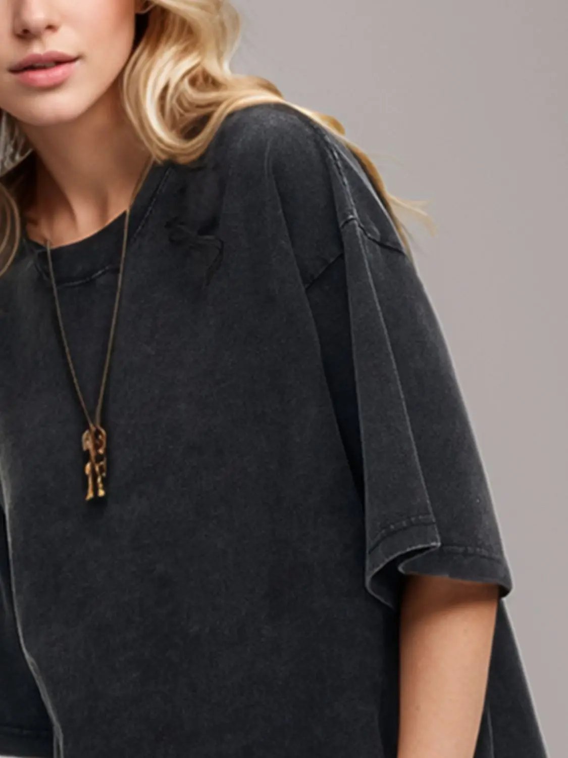 Basic Bae Round Neck Half Sleeve T-Shirt - Love Salve