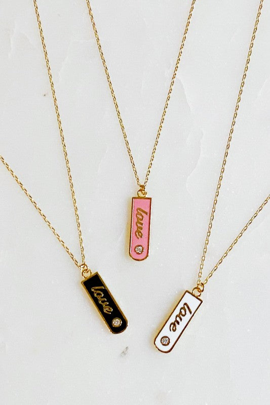 Love Drop Bar Necklace Coco’s Tee Boutique