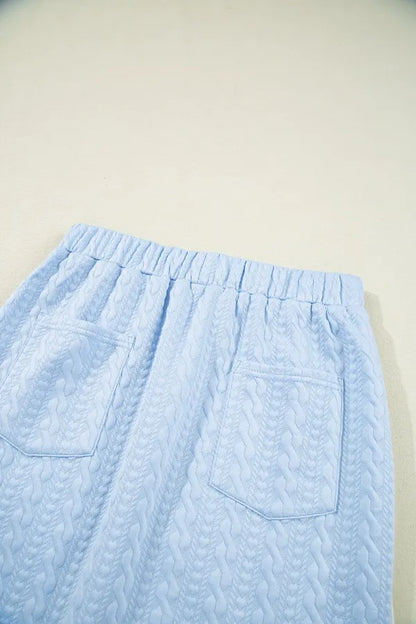 Simply Love: Textured Tee & Skirt Set