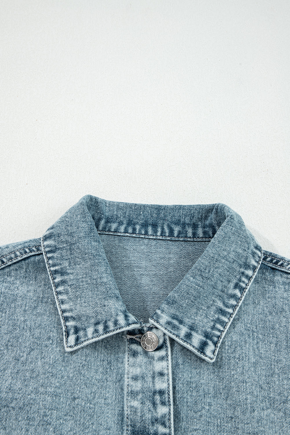 Myosotis Denim Vest With Button Flap Pocket Frayed Detail Classic Relaxed Fit Look Dear-Lover Dropshipping