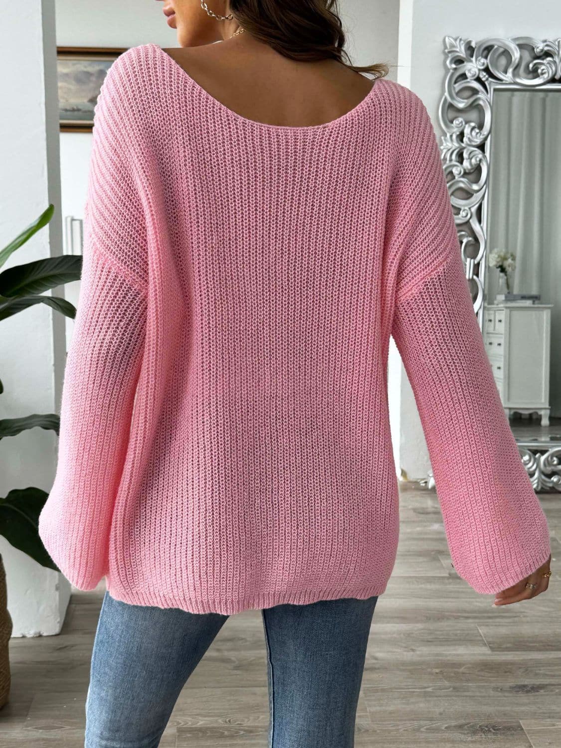 Floral long sleeve pullover for women