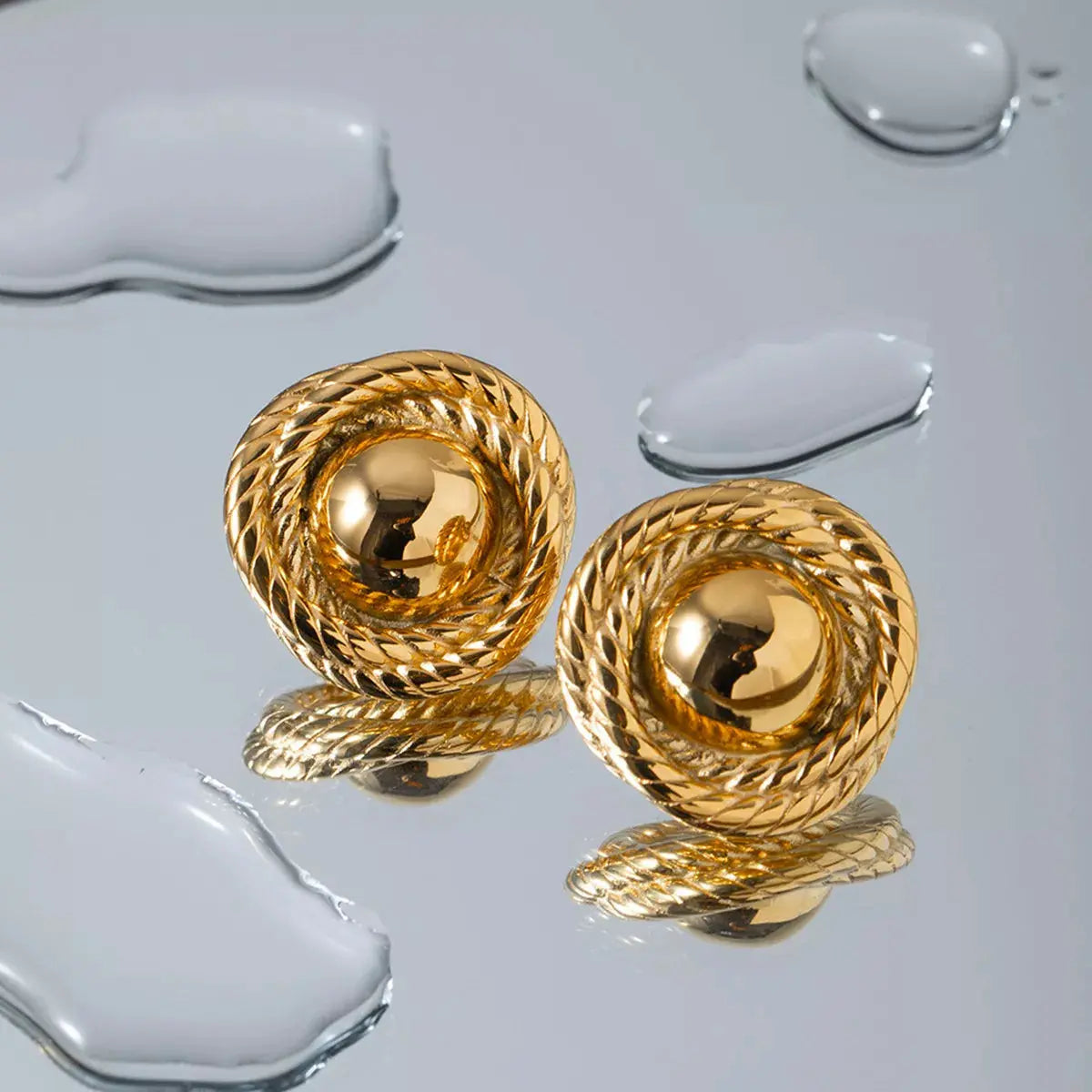 Twisted Rope Circle Stud Earrings Simply Love