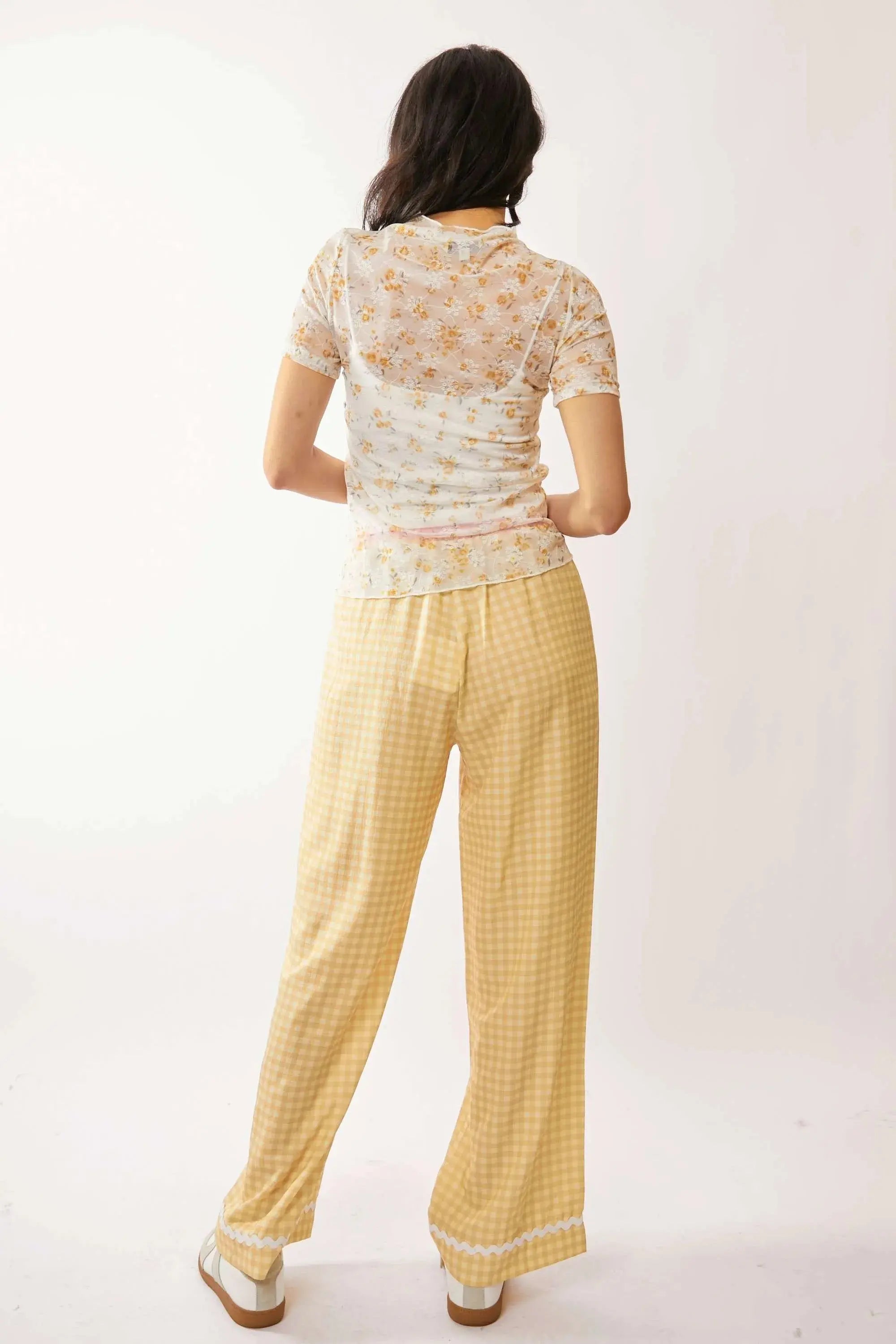 Davi & Dani Loose Turtle Neck Lace Mesh Lace Sheer Top - Love Salve 