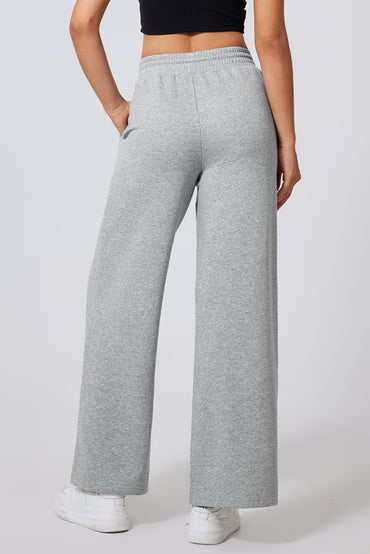 Chic gray wide leg sweatpants