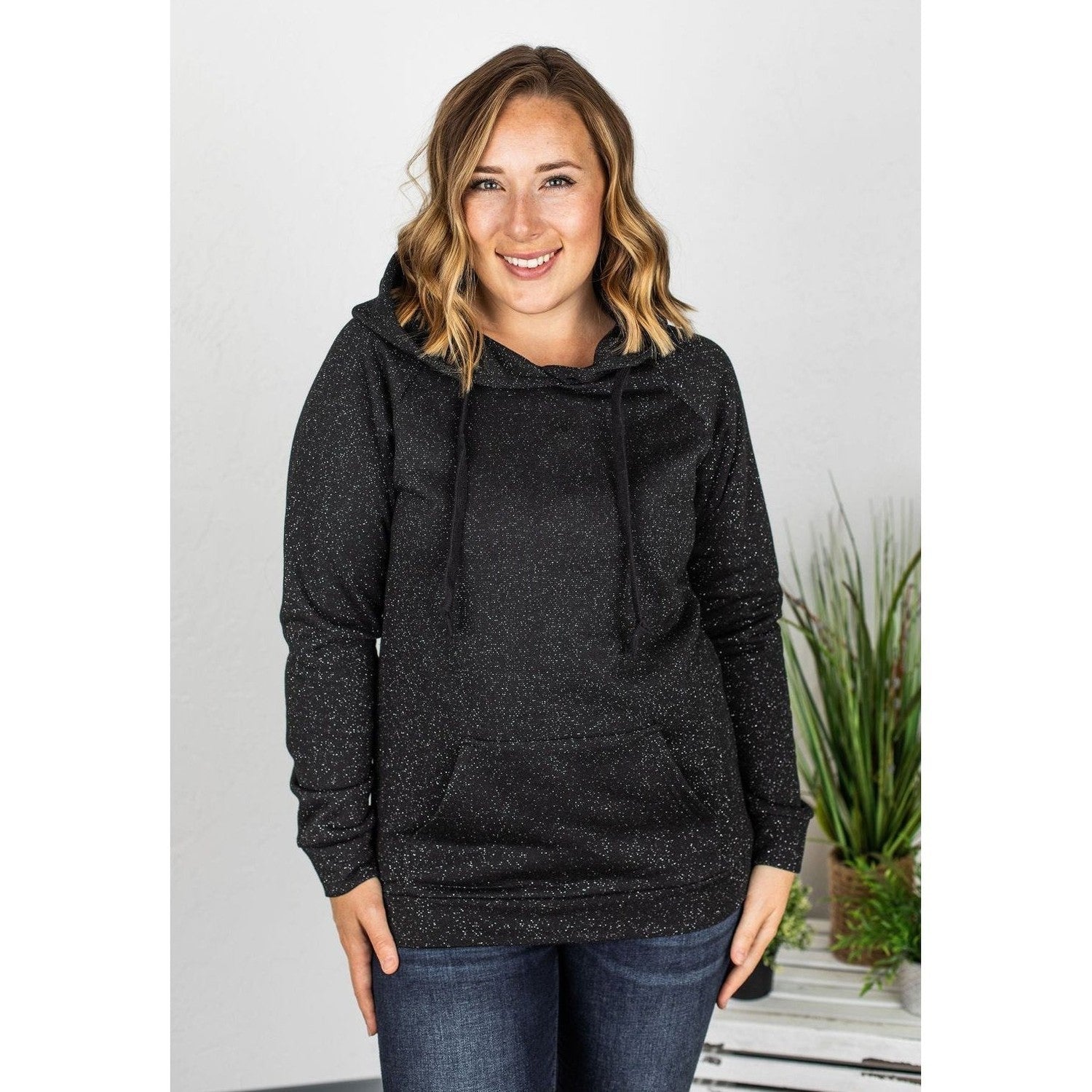 Black Glitter Sparkle Hoodie MM