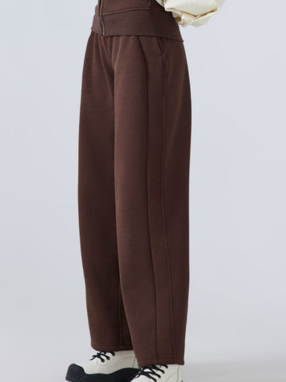 Effortlessly chic drawstring wide-leg trousers