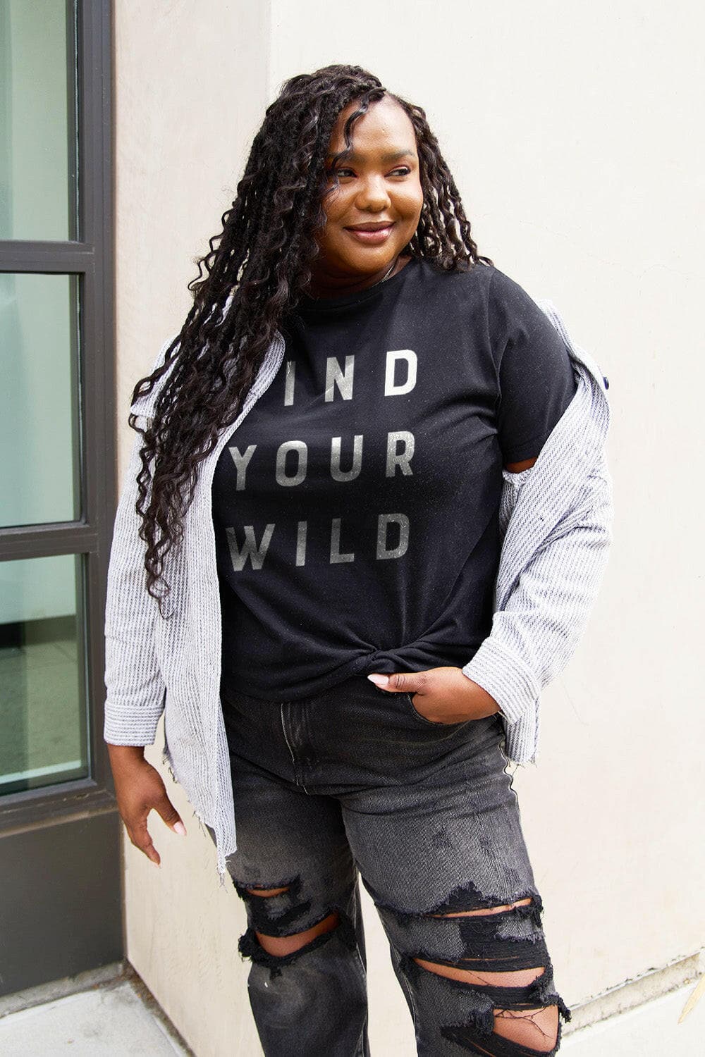 Simply Love Full Size FIND YOUR WILD Short Sleeve T-Shirt.