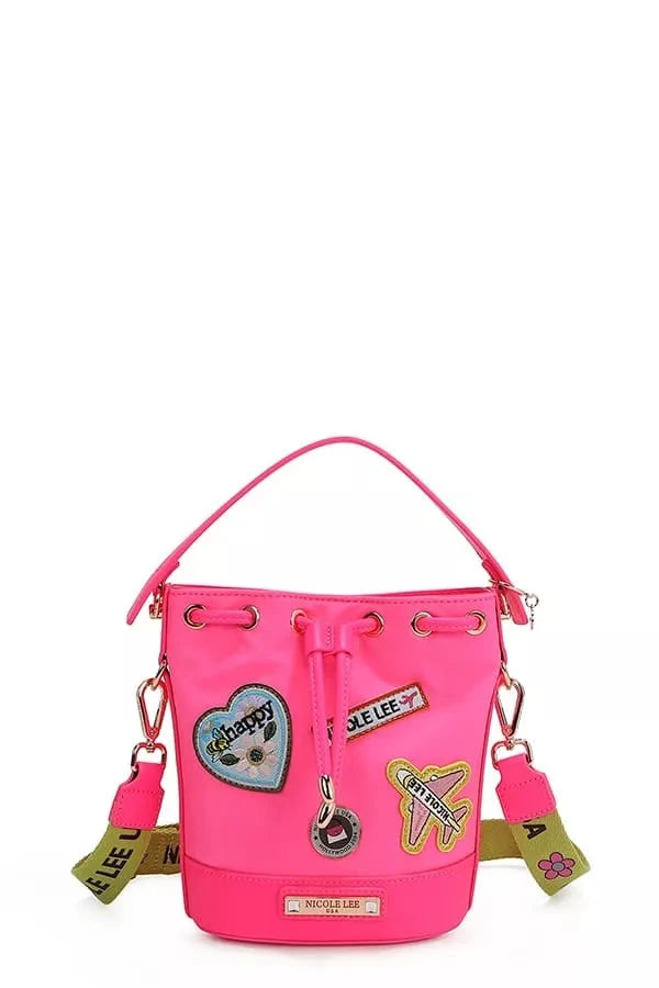 Nicole Lee USA Color Patch Bucket Bag Coco’s Tee Boutique