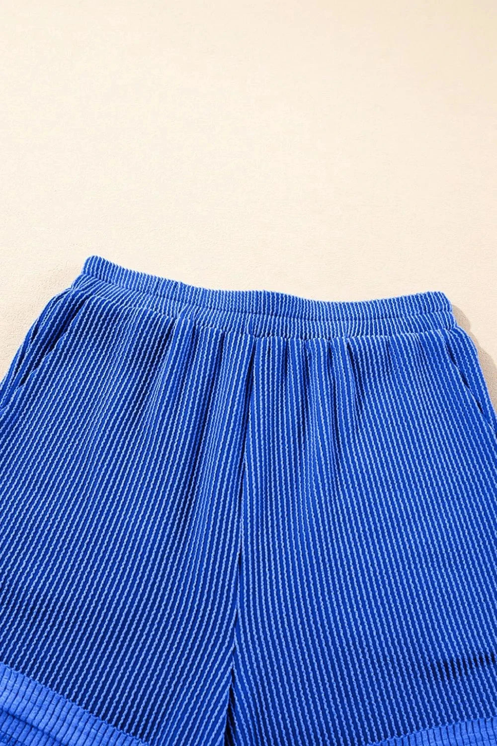 Corded Collared Half Zip Tank and Shorts Set Simply Love