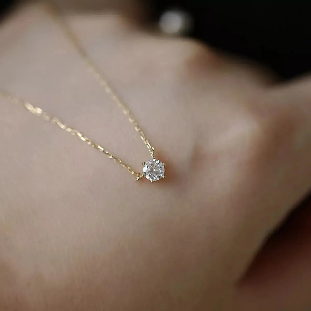 925 Sterling Silver Zircon Necklace Simply Love