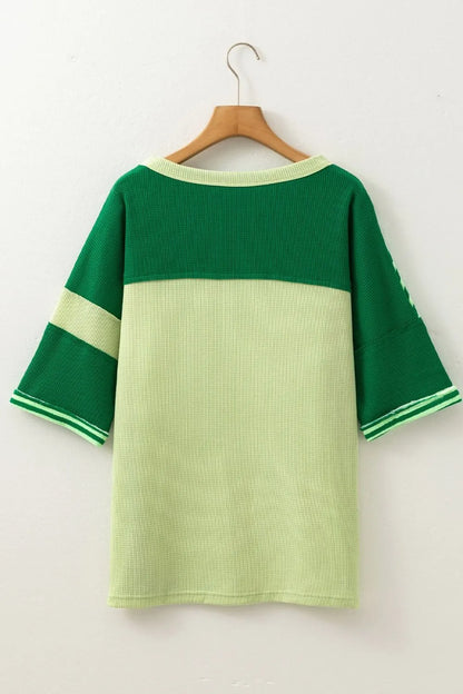 Striped Textured Half Sleeve T-Shirt