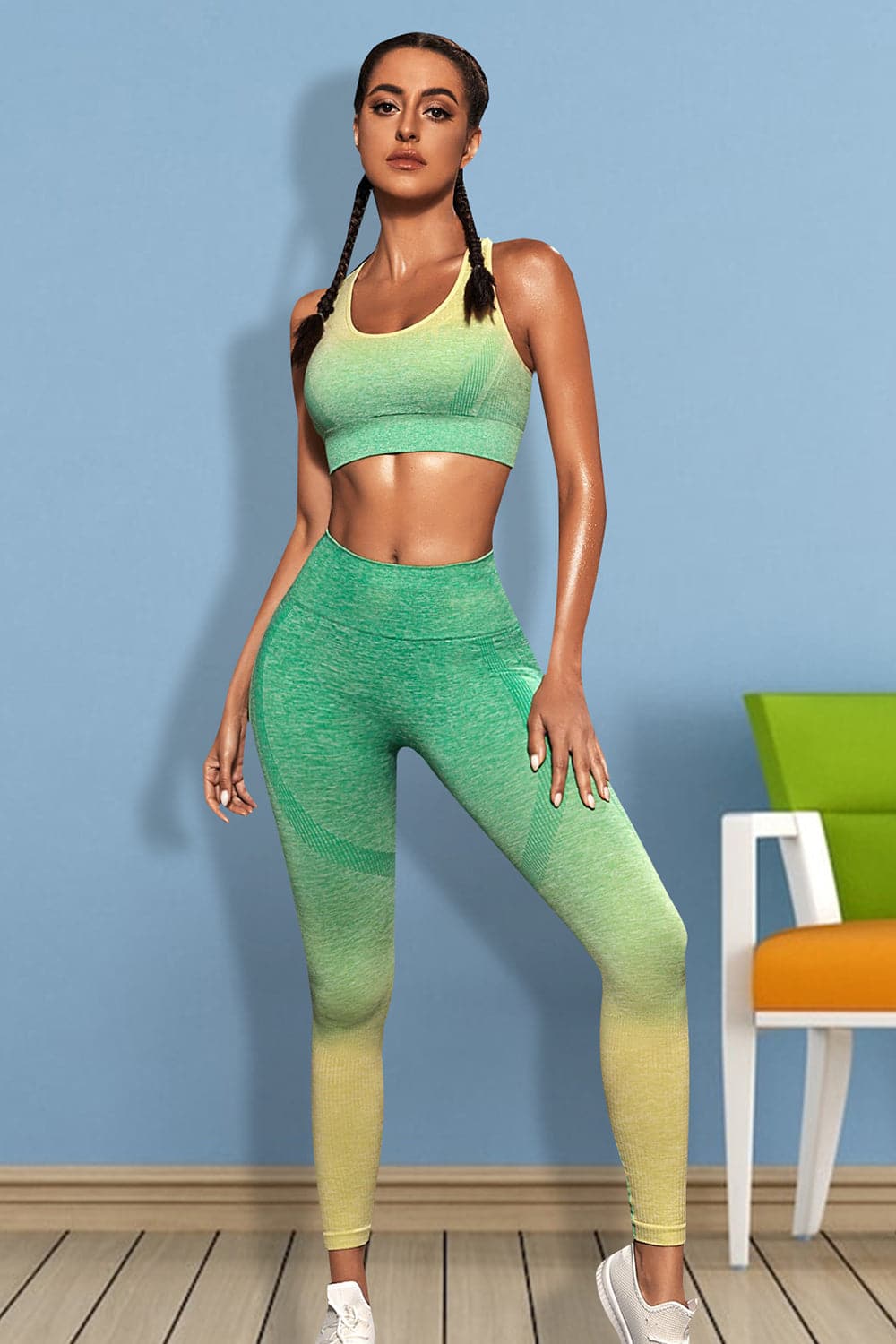 Gradient Sports Tank and Leggings Set.