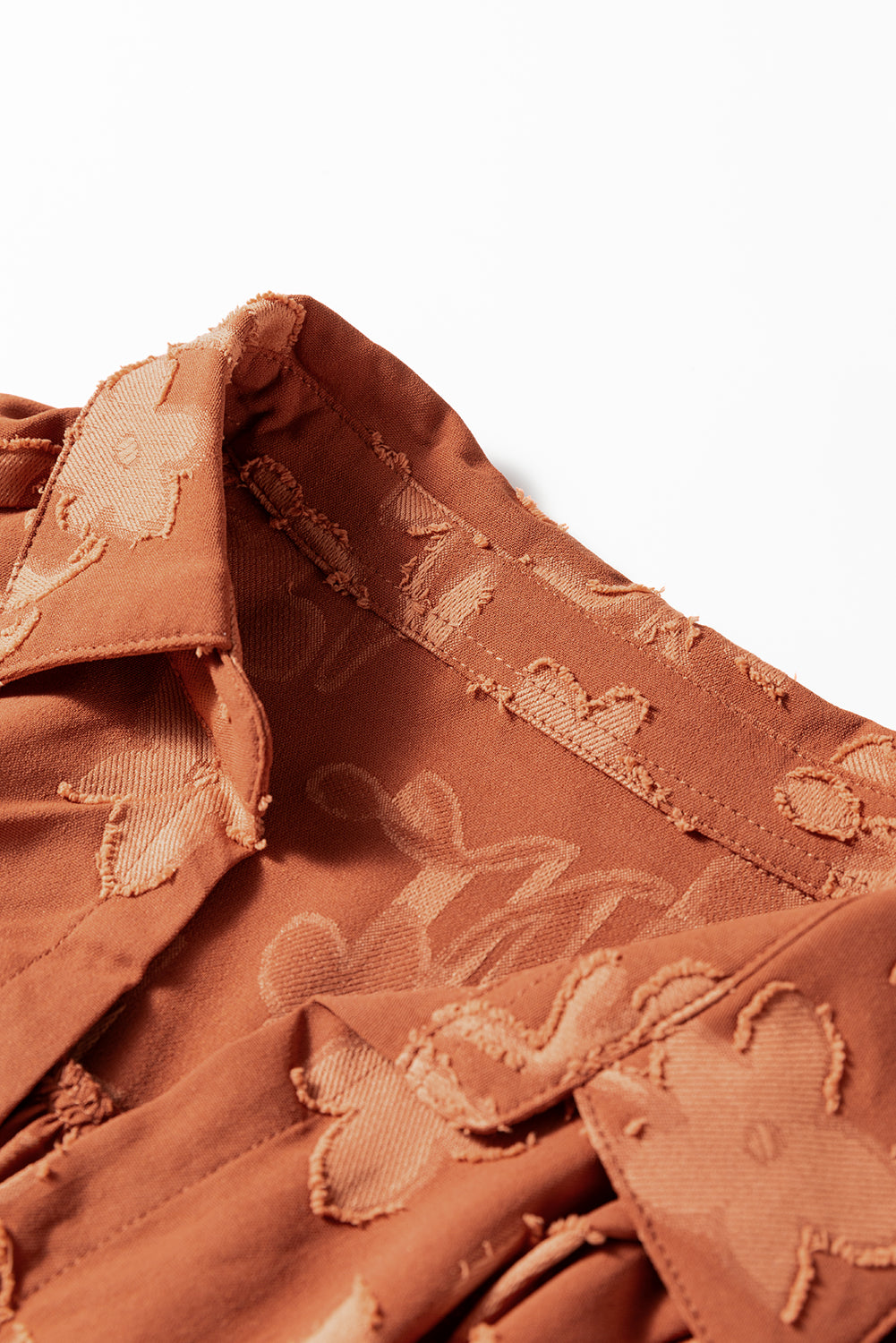 Premium Cinnamon Plus Size Textured 3D Flower Dress Ruffle Hem Long Dear-Lover Dropshipping