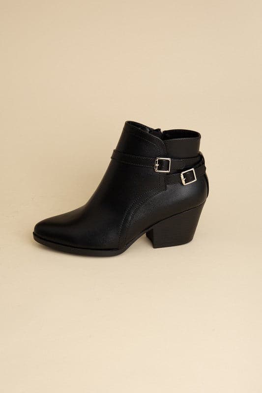 Nadine Ankle Buckle Boots.