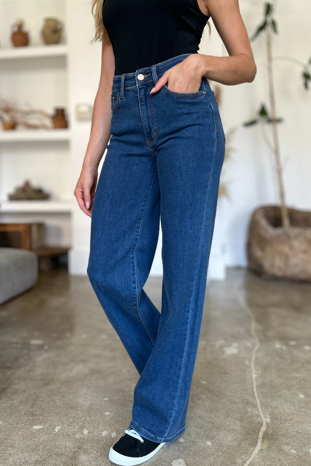 Judy Blue Full Size High Rise Straight Jeans Coco’s Tee Boutique