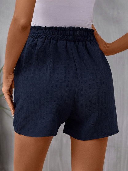 Drawstring High Waist Shorts.