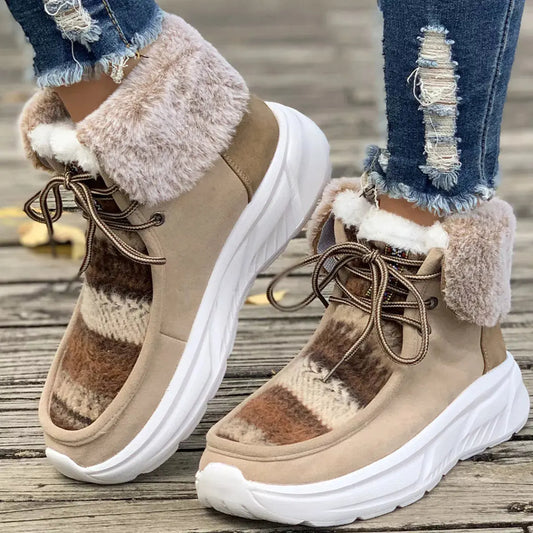Warm Fur Lined Ankle Boots Simply Love