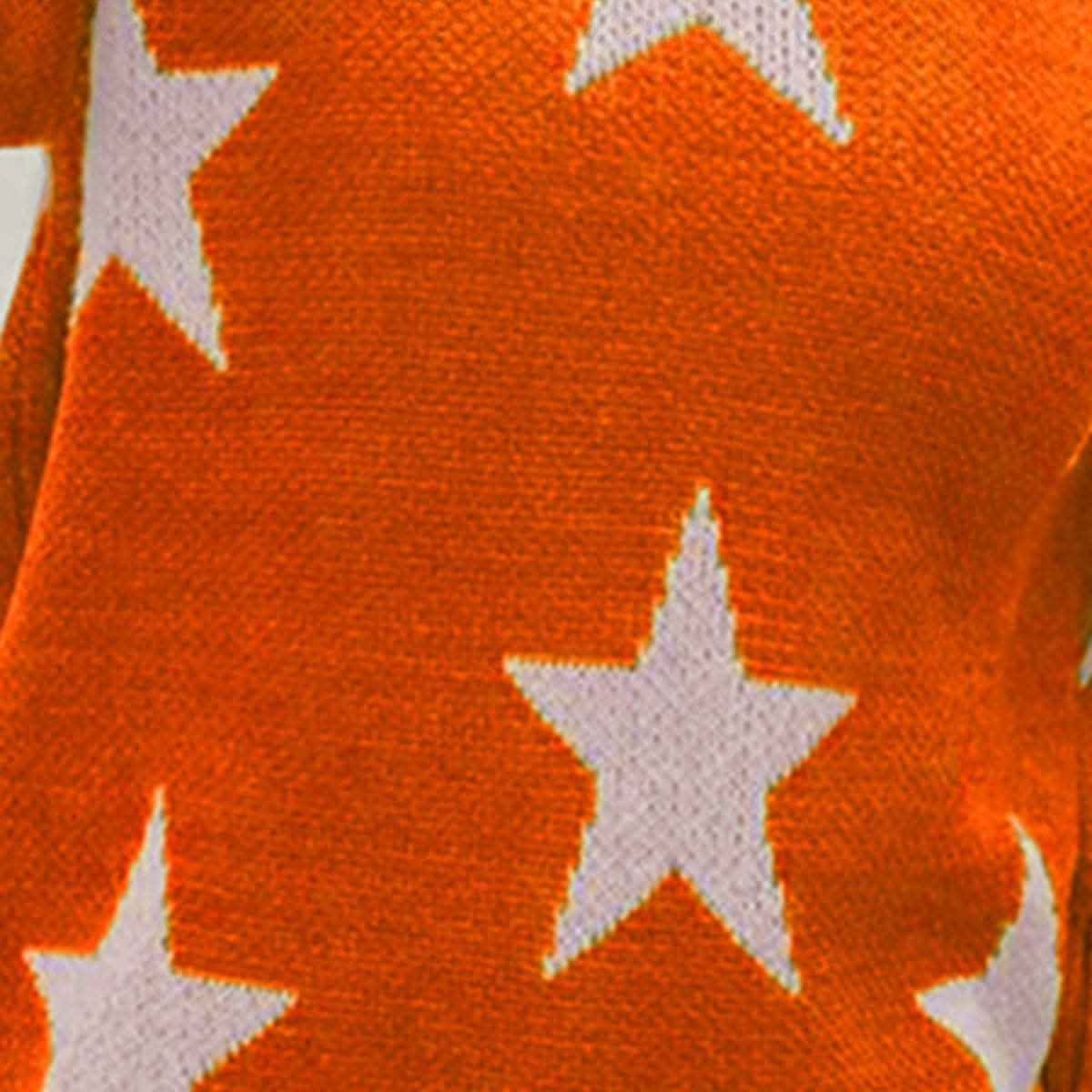 Star Print Sweater - Cozy Acrylic - Love Salve 