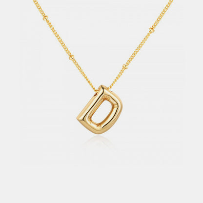Golden Glow Bubble Initial Necklace – Make Your Statement Shine!