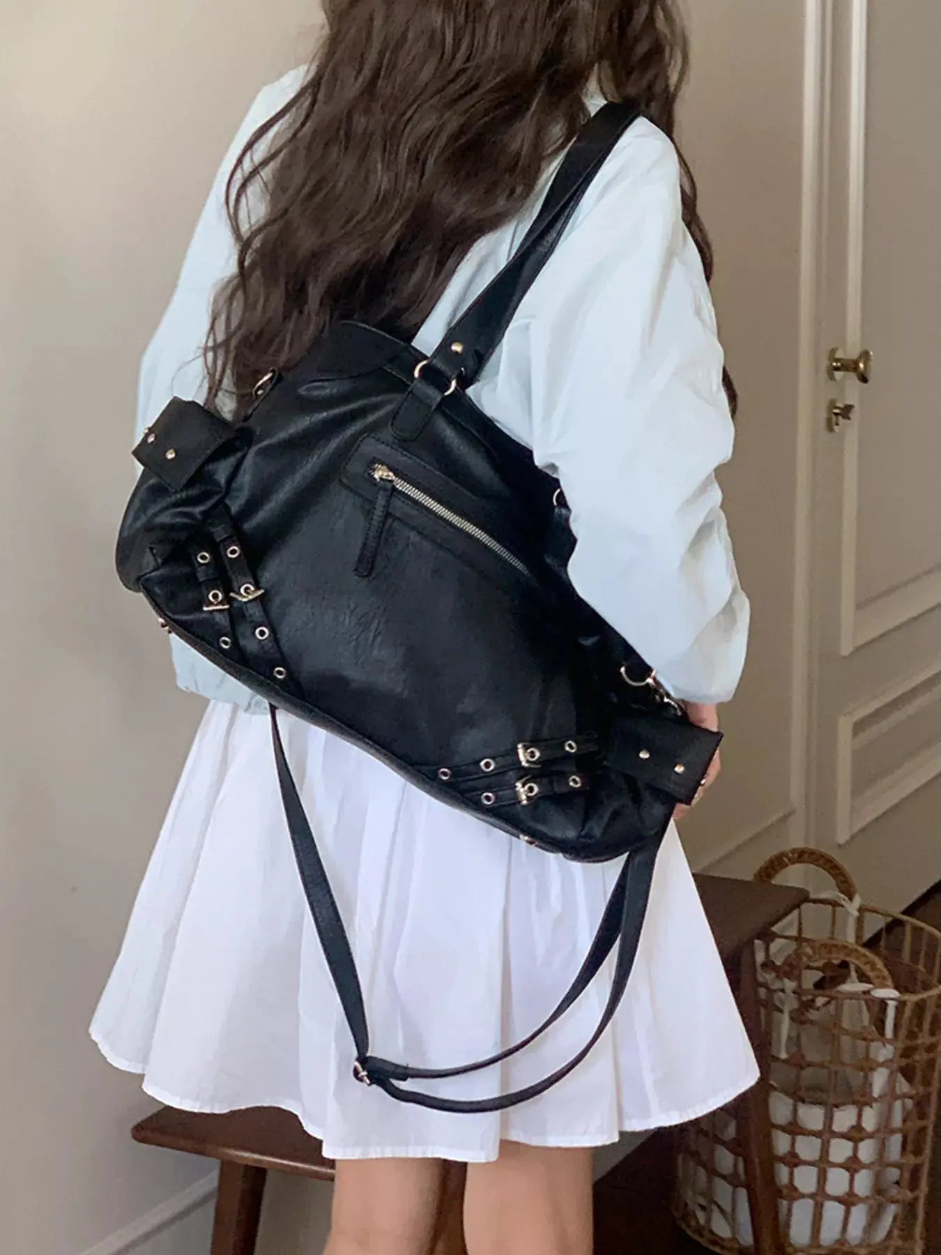 Rivet Decor Crossbody Bag Simply Love