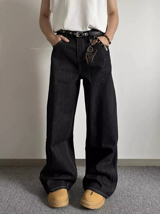 Men's Full Size Wide Leg Wash Jeans Plus Size Simply Love