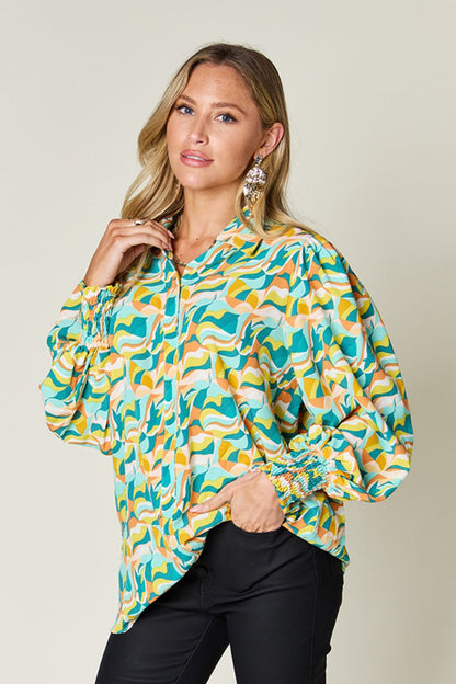 Double Take: Smocked Blouse, Long Sleeve